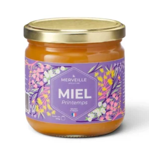 Pot de miel de printemps du Périgord 500 g - Merveille Apiculture - Trésor de la Nature