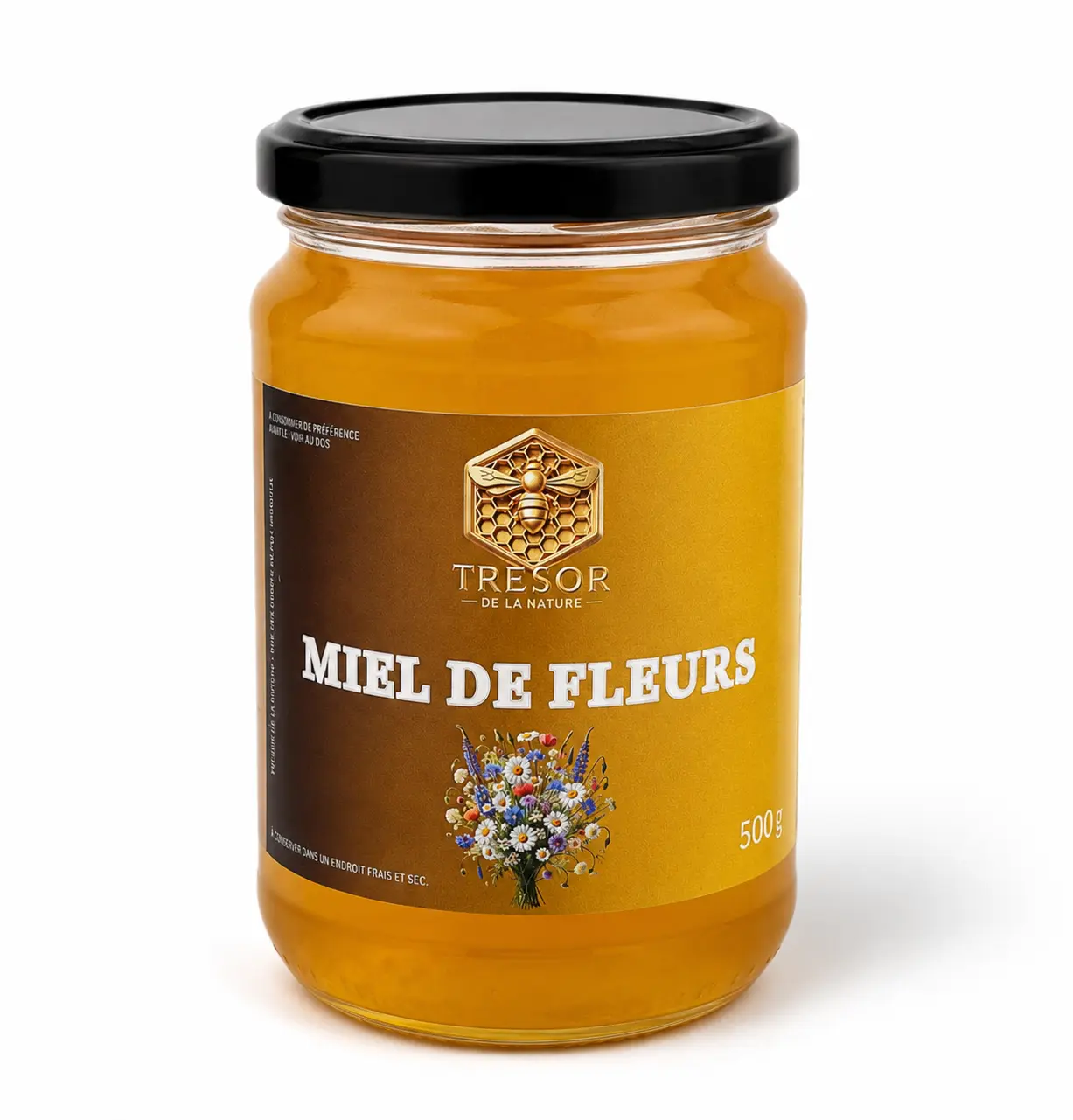Pot de miel de fleurs de Belgique 500 g - Trésor de la Nature
