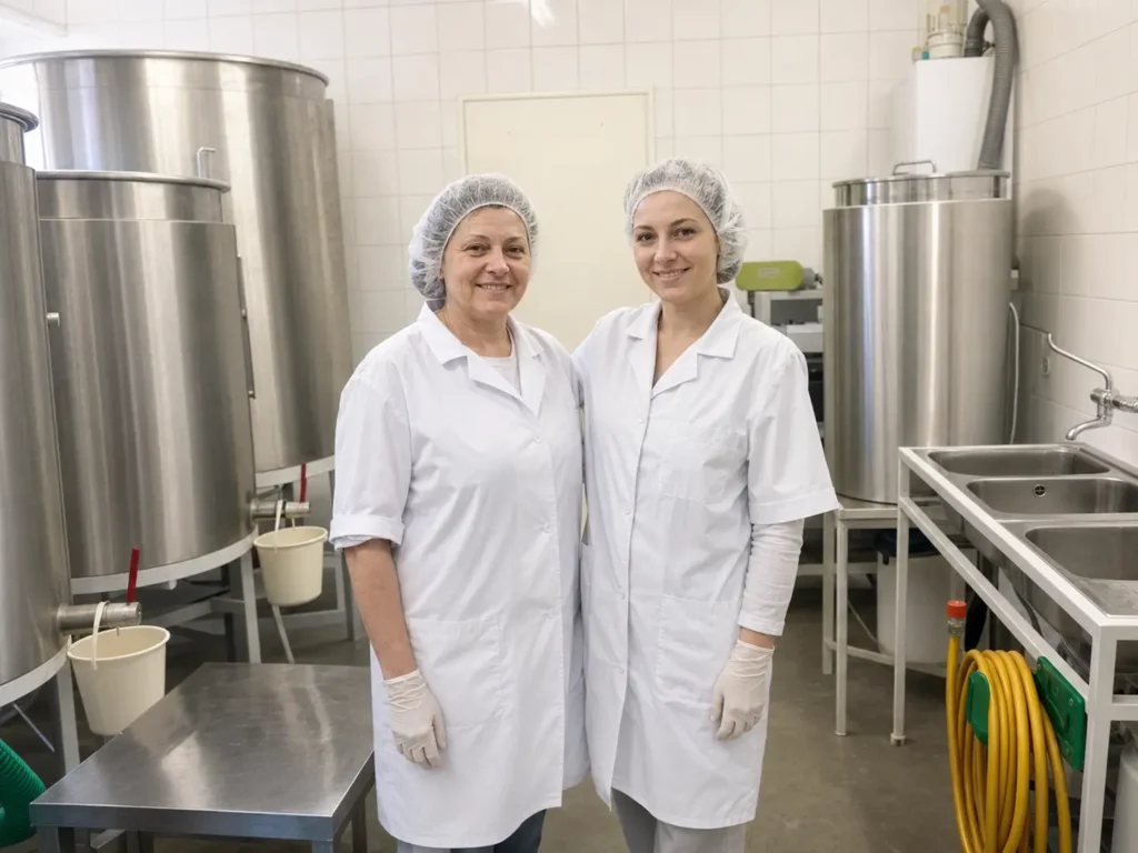 Katalin et sa fille Réka dans leur miellerie familiale de production de miel d’acacia en Hongrie
